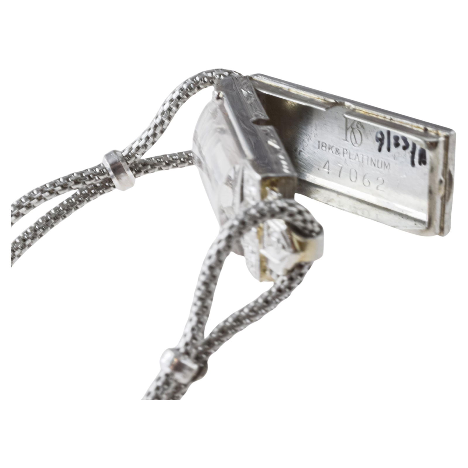 Bucherer Platinum & 18Kt. Gold Ladies: Bucherer Platinum & 18Kt. Gold Ladies Dress Style Watch 1940s Brand: Bucherer Case Material: Platinum Strap Material: Platinum Case Shape: Rectangle Movement: Manual Wind Style: Art Deco