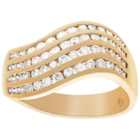 Channel set 4 row diamond wave