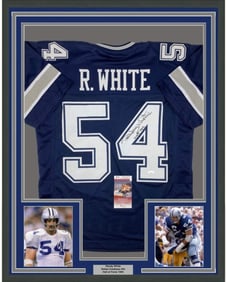 FRAMED Autographed/Signed RANDY WHITE 33x42 Dallas