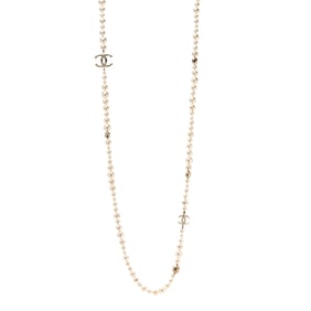 Chanel Graduated Pearl CC Long Necklace