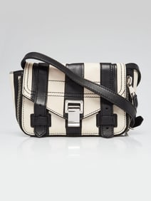 Proenza Schouler Black/White Striped Leather Mini