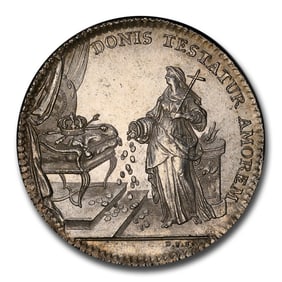 1734 France Silver Jeton Louis XV
