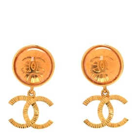 Chanel Metal Round CC Medallion Drop