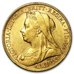 1893-1901 Australia Gold Sovereign Victoria Veil