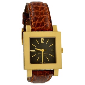Bulgari Square Face Gold Watch