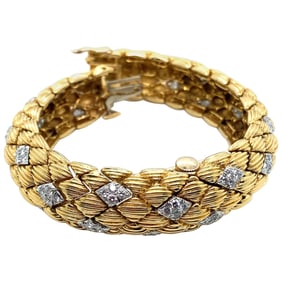 Vintage 18k Yellow Gold Bracelet with