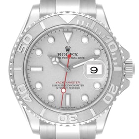Rolex Yachtmaster Platinum Dial Bezel Steel