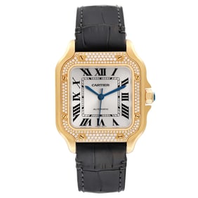 Cartier Santos Midsize Yellow Gold Diamond