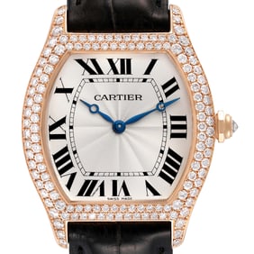 Cartier Tortue Rose Gold Diamond Bezel