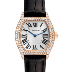 Cartier Tortue Rose Gold Diamond Bezel