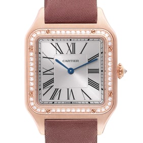 Cartier Santos Dumont Rose Gold Silver