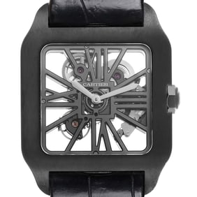 Cartier Santos Dumont Skeleton Dial Black