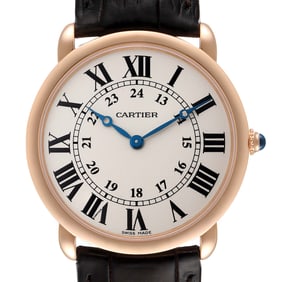 Cartier Ronde Louis Rose Gold Silver