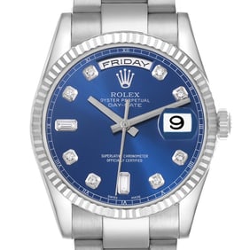 Rolex President Day-Date White Gold Blue
