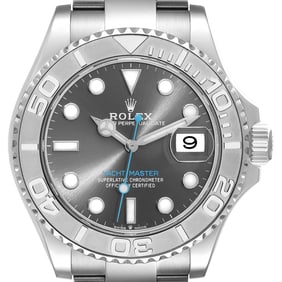Rolex Yachtmaster Steel Platinum Bezel Rhodium