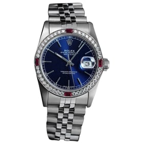 Rolex Datejust Blue Stick Dial with