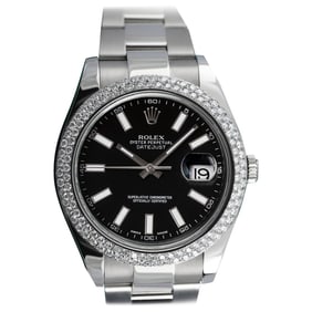 Rolex Datejust Black Index Dial Stainless