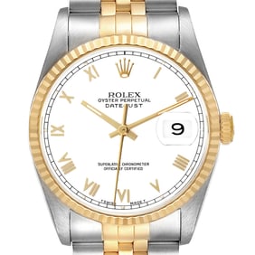 Rolex Datejust Steel Yellow Gold White