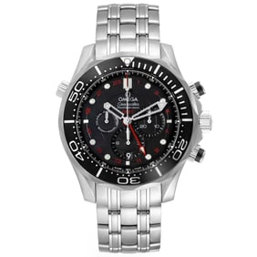 Omega Seamaster Diver GMT Steel Mens