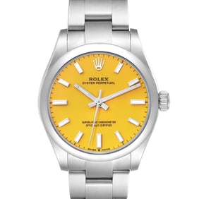 Rolex Oyster Perpetual Midsize Yellow Dial