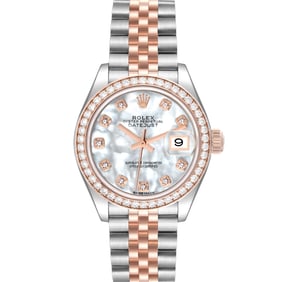 Rolex Datejust Steel Rose Gold Mother