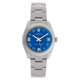 Rolex Oyster Perpetual with Azzurro blue
