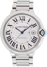 Cartier Ballon Bleu in stainless steel.