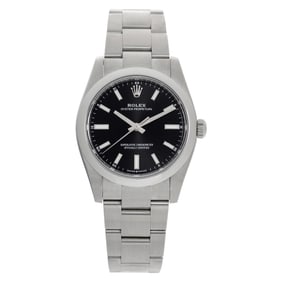 Rolex Oyster Perpetual in stainless steel.