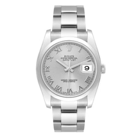 Rolex Datejust Silver Roman Dial Steel