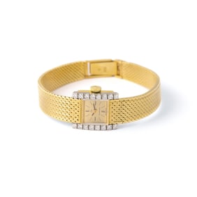 Omega Diamond Yellow Gold 18K Wristwatch