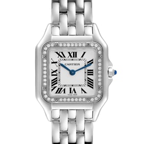 Cartier Panthere Medium Steel Diamond Bezel