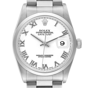 Rolex Datejust 36 White Roman Dial
