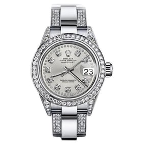 Rolex Ladies Datejust 26mm Silver String
