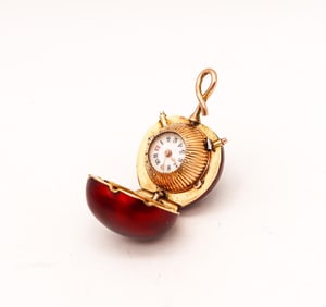 Swiss 1915 Bezel Wind Enamel Cherry