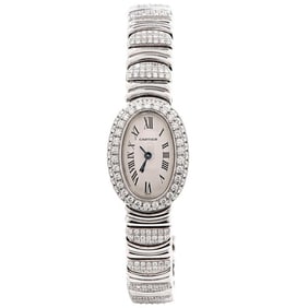 Cartier Ladies White Gold Diamond Baignoire
