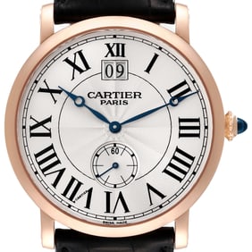 Cartier Rotonde Rose Gold Silver Dial