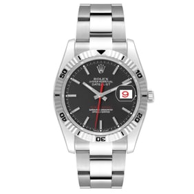 Rolex Datejust Turnograph Black Dial Steel