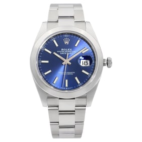 Rolex Datejust Stainless Steel Blue Stick