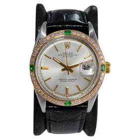 Rolex Stainless with Gold Aftermarket Diamond