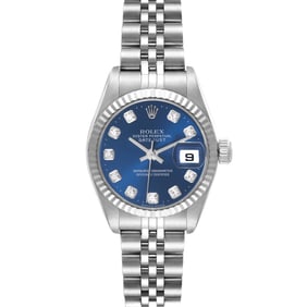 Rolex Datejust Blue Diamond Dial White