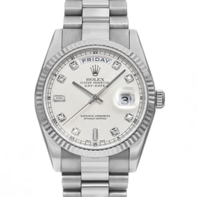 Rolex Day-Date 18K White Gold Diamond