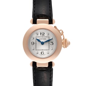 Cartier Pasha 27 Rose Gold Silver