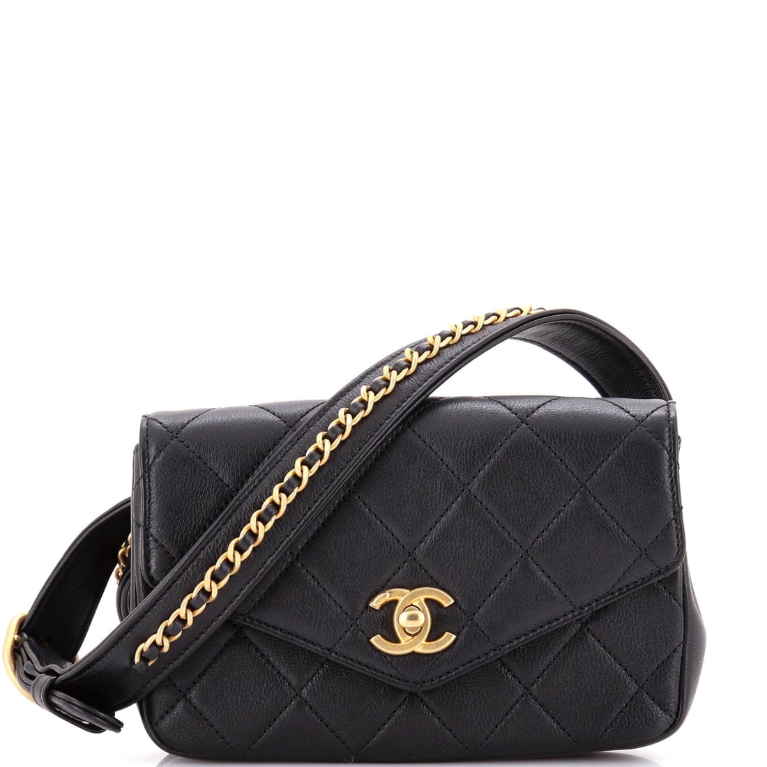 Chanel Chain Envelope Belt Bag Quilted
