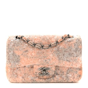 Chanel Sequin Mini Flap Light Orange