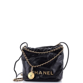 Chanel 22 Chain Hobo Quilted Calfskin