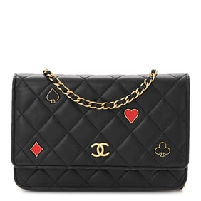 Chanel Lambskin Quilted Enamel Coco Casino