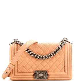 Chanel Boy Flap Bag Quilted Caviar