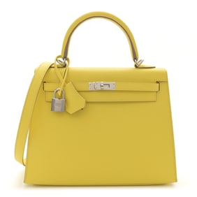 Hermes Epsom Kelly Sellier 25 Lime