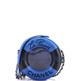 Chanel Lifesaver Round Crossbody Bag Lambskin