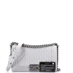 Chanel Boy Flap Bag Quilted Caviar